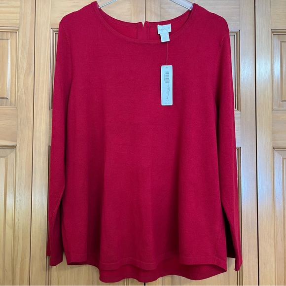 Chico's Sweaters - Chico’s Red Sweater Size XL NWT